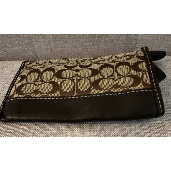 Vintage Coach Coin Purse Key Chain Brown Signature Small CC - Picture 2 of 6